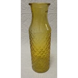 Vintage DPS ENZO Vase Amber Yellow Color Fall Glass Vase